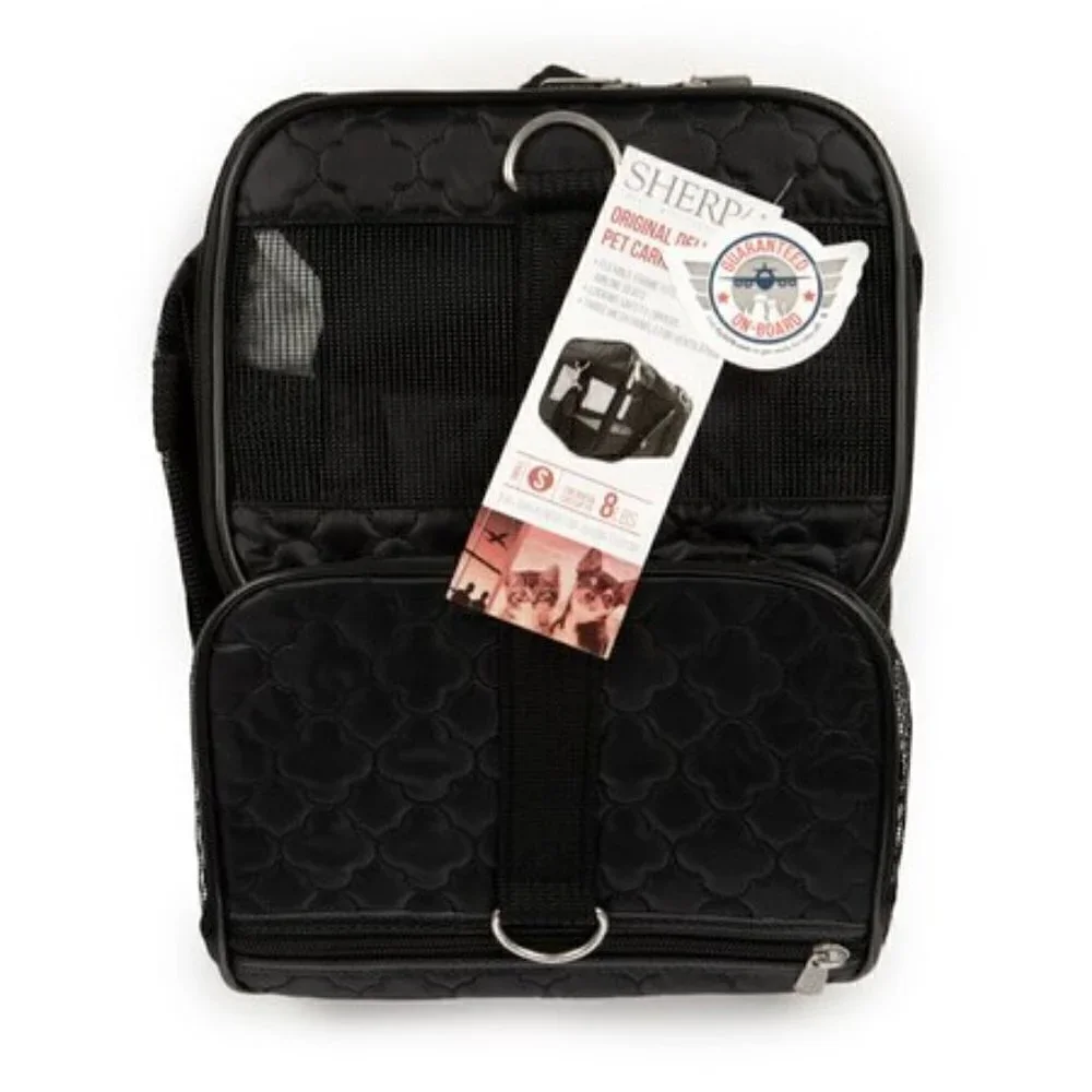 Pet Carrier, Black Lattice Stitching, Small
